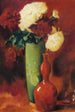 Bloemenboeket en vazen - Emil Carlsen — ingelijst kunstwerk aan de muur
