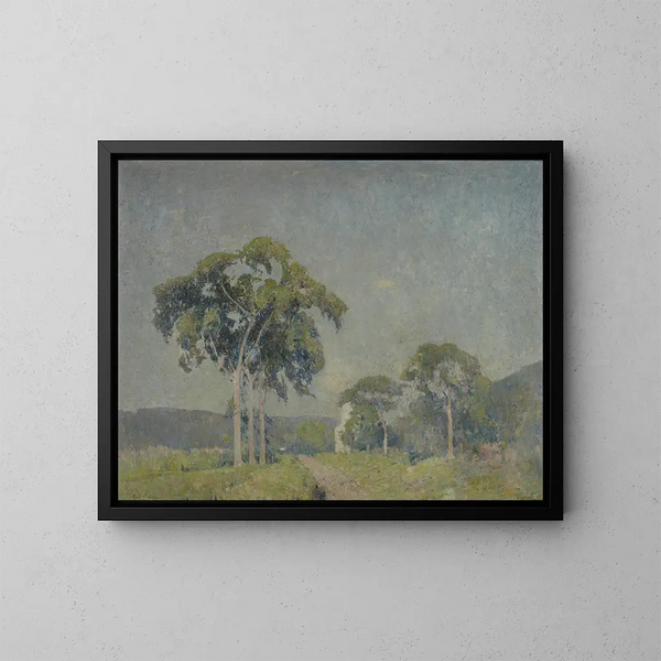 Landschap met bomen - Emil Carlsen — ingelijst kunstwerk aan de muur