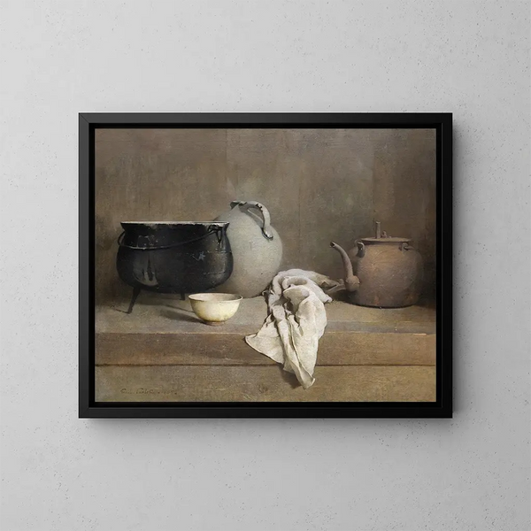 Studie in grijs - Emil Carlsen — ingelijst kunstwerk aan de muur