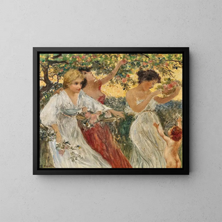 Emil Czech - Three graces under a blossoming tree.webp