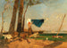 A laundress on the Danube riverbank near Praterspitz - Emil Jakob Schindler — artwork view