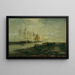 on the Thaya near Lundenburg II - Emil Jakob Schindler — framed artwork on a wall