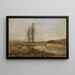 Landscape painting of moorland near Lundenburg - Emil Jakob Schindler — framed artwork on a wall