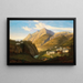 View of Bad Gastein - Emil Ludwig Lühr — framed artwork on a wall