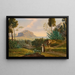 Vue de la baie de Palerme avec le Monte Pellegrino - Emil Ludwig Lühr — framed artwork on a wall