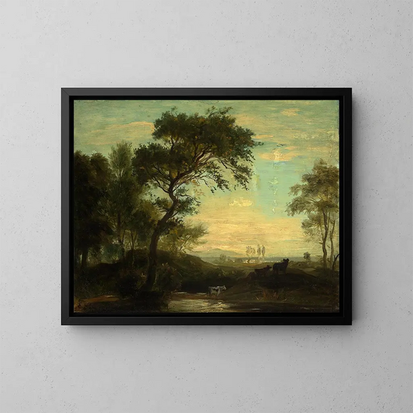Studie van landschap - Emil Lugo — ingelijst kunstwerk aan de muur