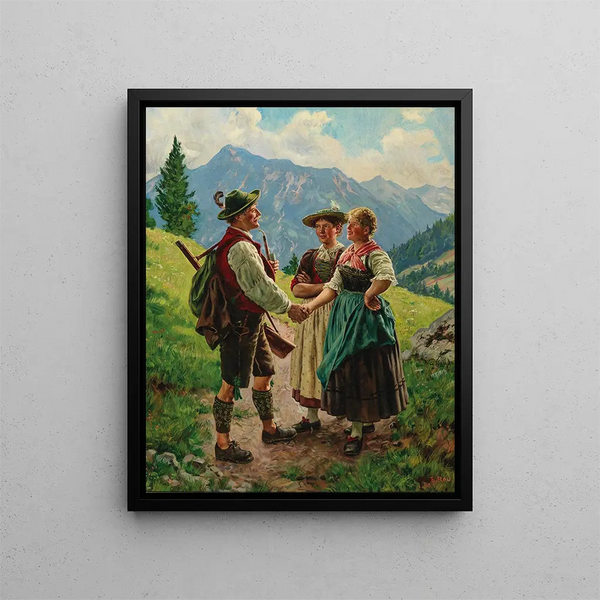 Artikel goed - Emil Rau — ingelijst kunstwerk aan de muur