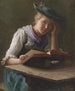 Een boeiende lectuur - Emil Rau — weergave van het kunstwerk