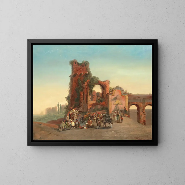 Porte Furbass in Rome - Emil Theodor Richter — ingelijst kunstwerk aan de muur