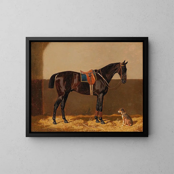 Voor de wandeling - Emil Volkers — ingelijst kunstwerk aan de muur
