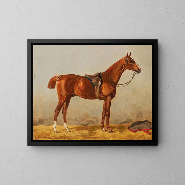 Kastanjeboom in de stallen - Emil Volkers — ingelijst kunstwerk aan de muur