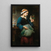 Fillette à l'oiseau - Émile-Auguste Hublin — ingelijst kunstwerk aan de muur