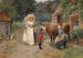 Bezoek aan een boerderij - Émile-Charles Dameron — weergave van het kunstwerk