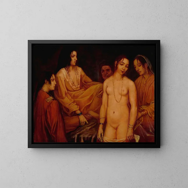 In het harem - Émile Bernard — ingelijst kunstwerk aan de muur