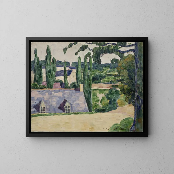 Landschap in Pont-Aven - Émile Bernard — ingelijst kunstwerk aan de muur