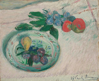 Emile Bernard - Nature morte assiette et fruits.webp