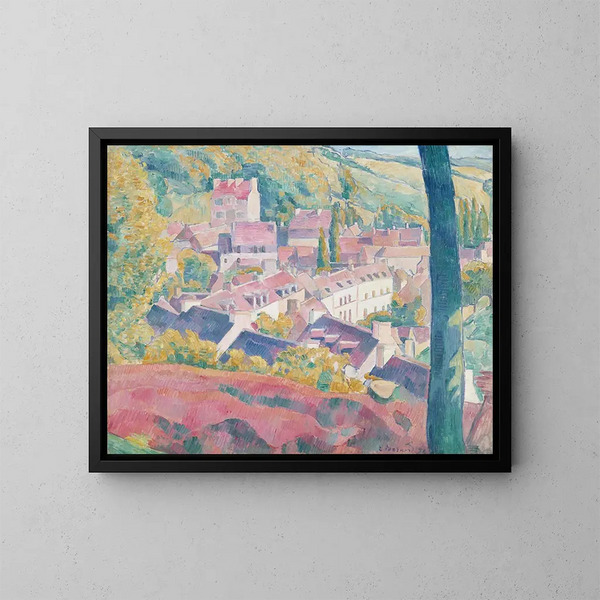 Pont-Aven gezien vanaf het Bois d'Amour - Émile Bernard — ingelijst kunstwerk aan de muur
