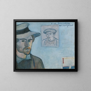 Emile Bernard - Selfportrait with portrait of Gauguin.webp