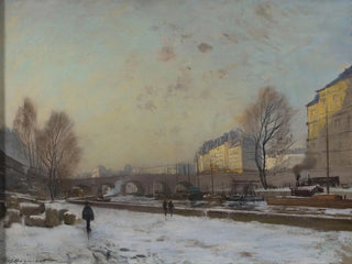Emile Cagniart - Le PontNeuf berge du quai des Grands Augustins.webp