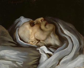 Théodore Géricault op zijn sterfbed - Émile Champmartin — weergave van het kunstwerk