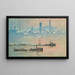 The Thames under the snow - Émile Claus — framed artwork on a wall