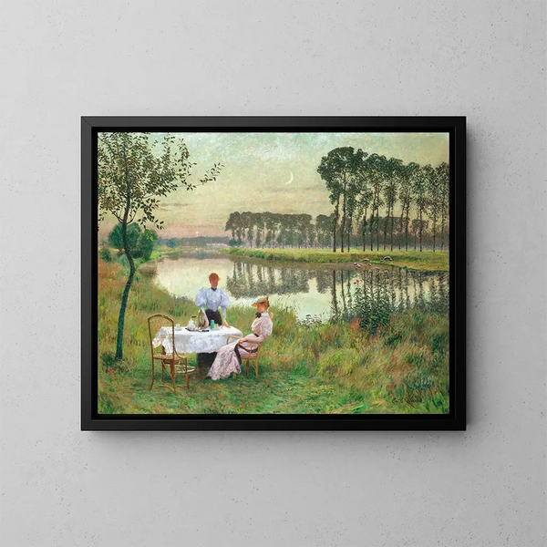 Zomeravond - Émile Claus — ingelijst kunstwerk aan de muur