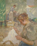 Zonnige dag - Émile Claus — weergave van het kunstwerk