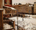 La place Pigalle onder de sneeuw - Émile Louis Mathon — weergave van het kunstwerk