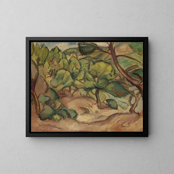 In de dennenbomen - Émile Othon Friesz — ingelijst kunstwerk aan de muur