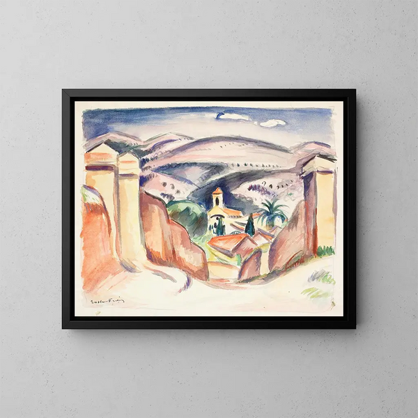 L'entrée de Cassis, ook wel het Cloître de Cassis genoemd - Émile Othon Friesz — ingelijst kunstwerk aan de muur