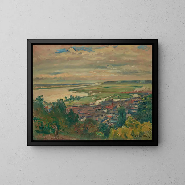 L'estuaire de Honfleur - Émile Othon Friesz — ingelijst kunstwerk aan de muur