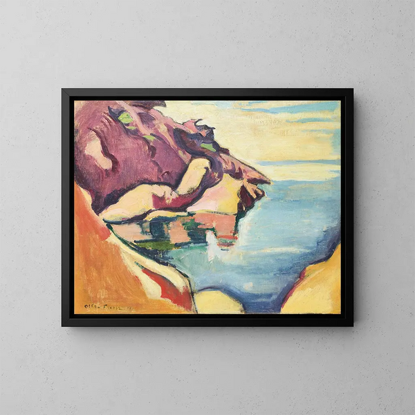 van het La Baie du Bec de l'Aigle-schilderij, La Ciotat - Émile Othon Friesz — ingelijst kunstwerk aan de muur
