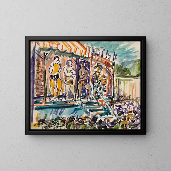 Het spektakel - Émile Othon Friesz — ingelijst kunstwerk aan de muur