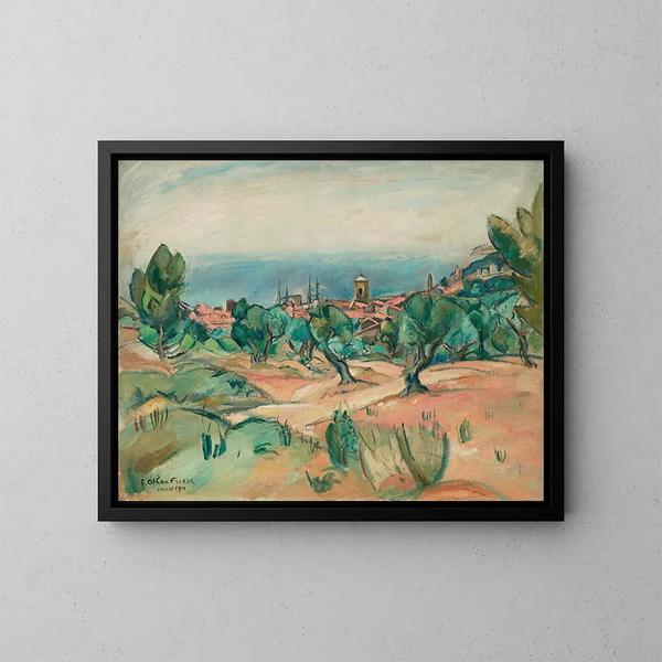 Landschap in Cassis - Émile Othon Friesz — ingelijst kunstwerk aan de muur