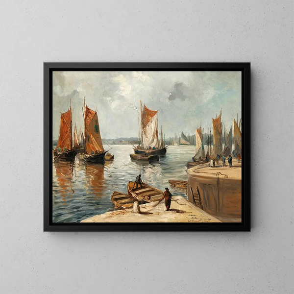Port Normand - Émile Othon Friesz — ingelijst kunstwerk aan de muur