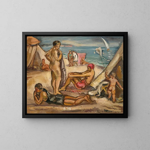 Schilderij: Beeld van dansende vrouwen met een vlieger - Émile Othon Friesz — ingelijst kunstwerk aan de muur