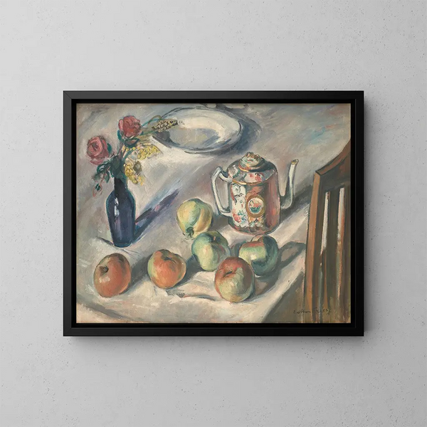 Natuurstudie met appels - Émile Othon Friesz — ingelijst kunstwerk aan de muur