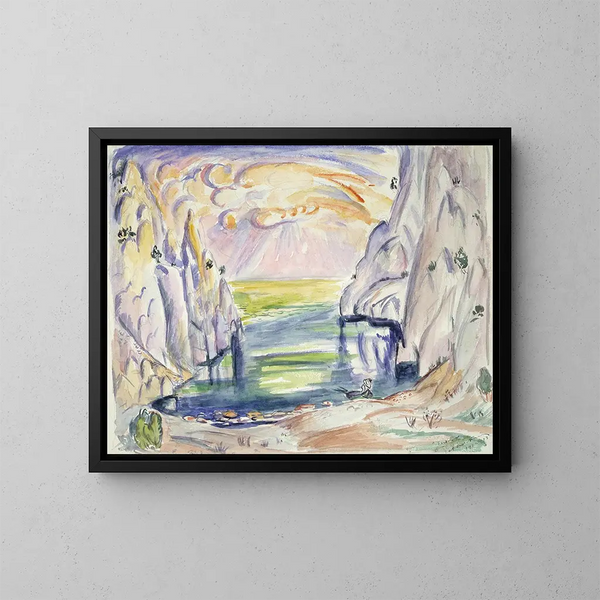 Vigne près de Vaux Cassis - Émile Othon Friesz — ingelijst kunstwerk aan de muur