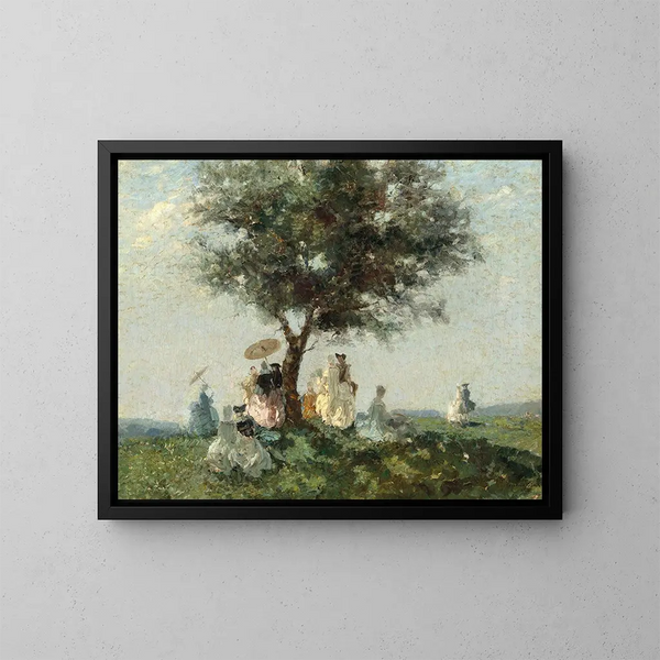 Het Picknick - Emma Ciardi — ingelijst kunstwerk aan de muur
