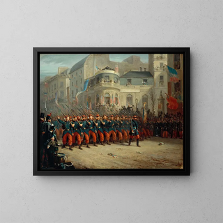 Emmanuel Auguste Masse - Dfil sur le boulevard des Italiens des troupes de larme de Crime le 29 dcembre 1855.webp