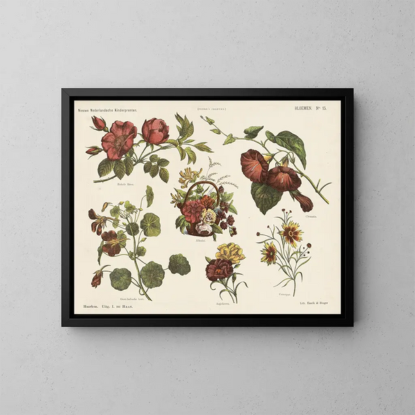 Bloemen - Emrik Binger — ingelijst kunstwerk aan de muur