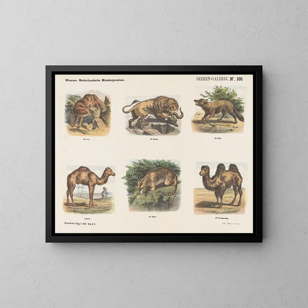 Galerie des animaux - Emrik Binger — ingelijst kunstwerk aan de muur