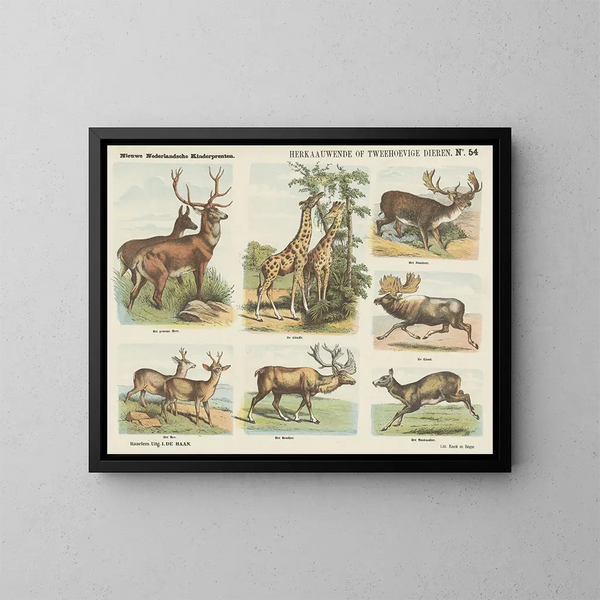 Herculeaanse of viervoetige dieren schilderij - Emrik Binger — ingelijst kunstwerk aan de muur