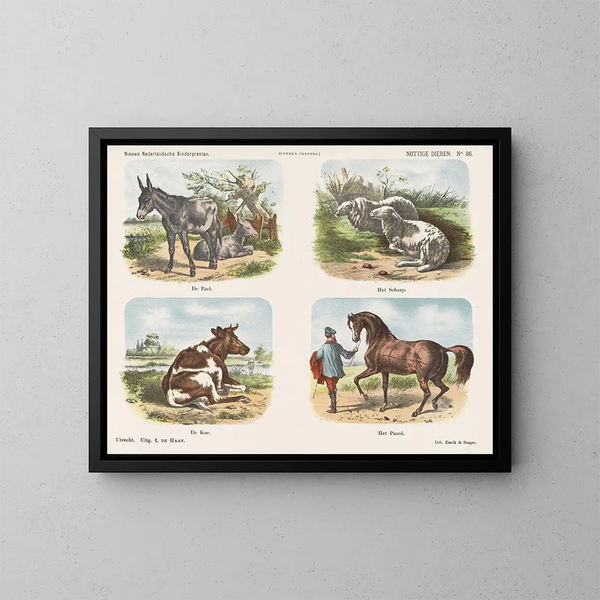 Dieren die nuttig zijn - Emrik Binger — ingelijst kunstwerk aan de muur