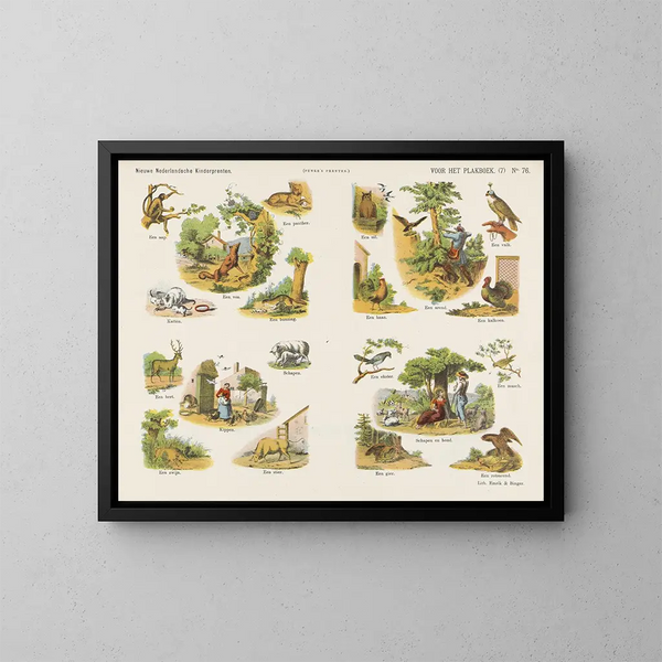 voor het collageboek 1 - Emrik Binger — ingelijst kunstwerk aan de muur