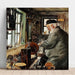 Reproductie van het schilderij En Drejer bij zijn draaibank - Laurits Andersen Ring