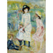 Reproductie van het schilderij Kinder aan de kust van de zee, Guernsey - Pierre-Auguste Renoir