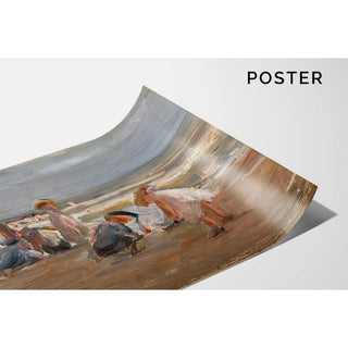 Enfants jouant sur la plage - Max Liebermann | Reproduction Tableau Décoration murale affiche copie