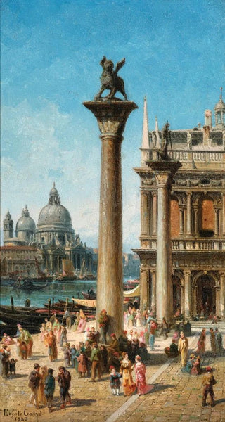 Ercole Calvi - Venice a View from the Piazzetta in the Direction of Santa Maria della Salute.webp