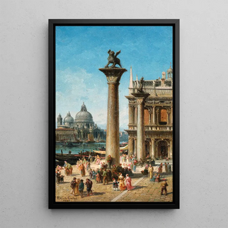 Ercole Calvi - Venice a View from the Piazzetta in the Direction of Santa Maria della Salute.webp